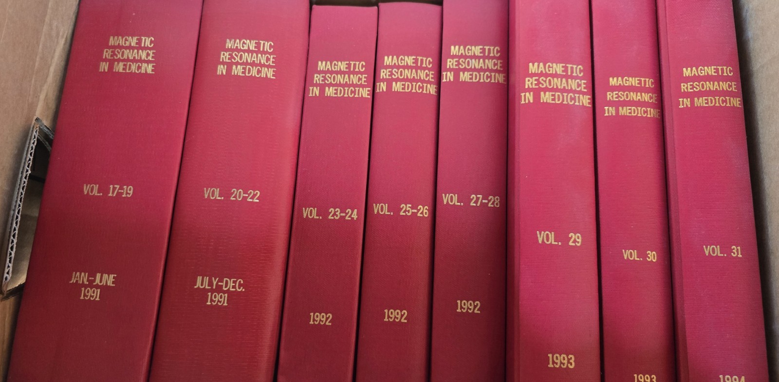 Magnetic Resonance in Medicine Journal Lot (1991–1994) Vol. 17–31 Bound Archive