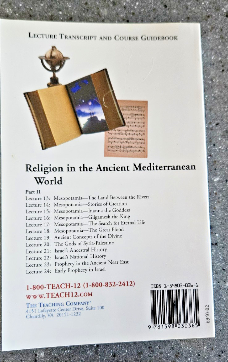Great Courses: Religion in the Ancient Mediterranean World Volume 1-4 Books