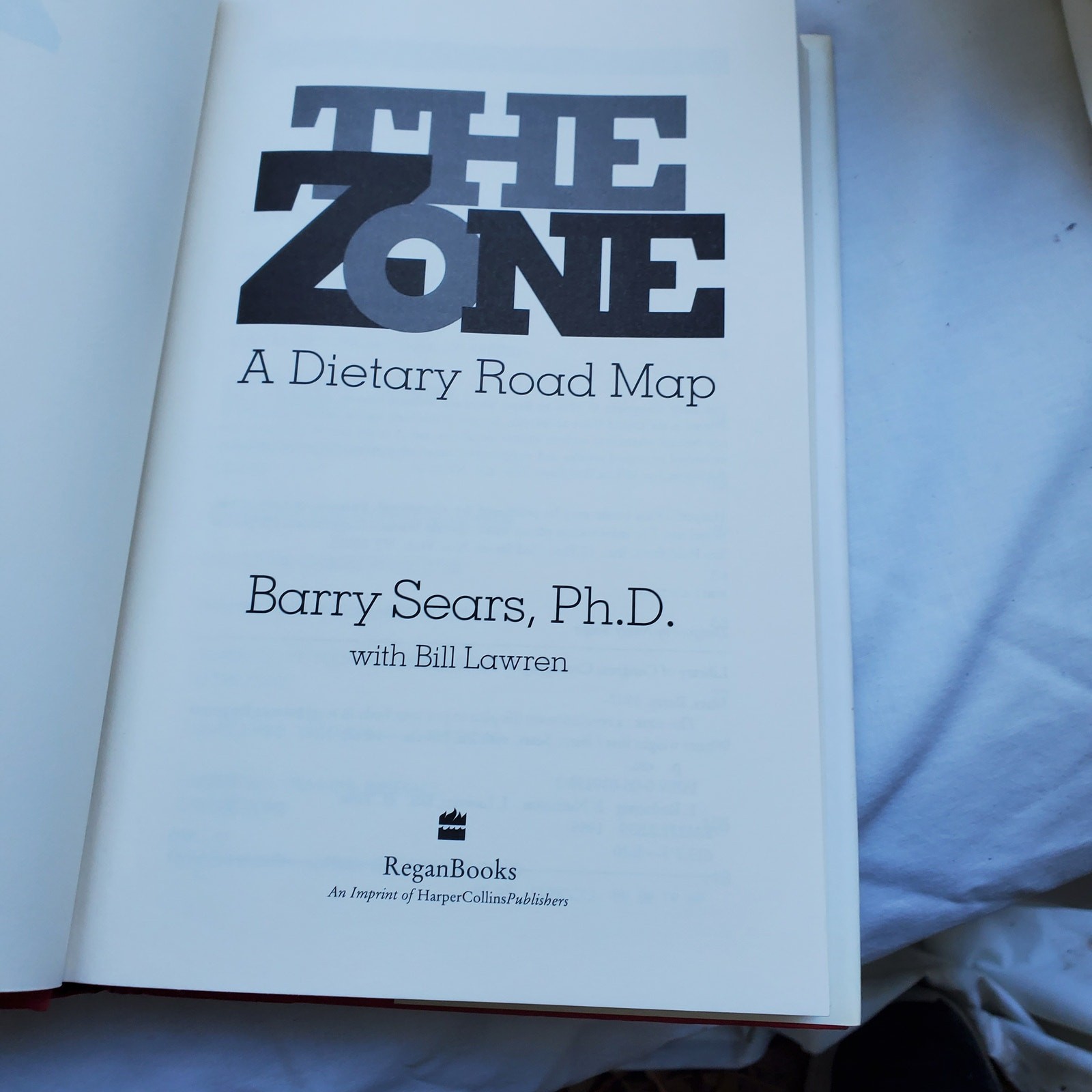 Enter the Zone: A Dietary Roadmap Book by Sears & Lawren HC DJ 1st Ed Like New