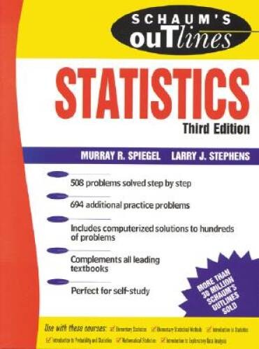 Schaums Outline of Statistics – Paperback By Murray R Spiegel – ACCEPTABLE