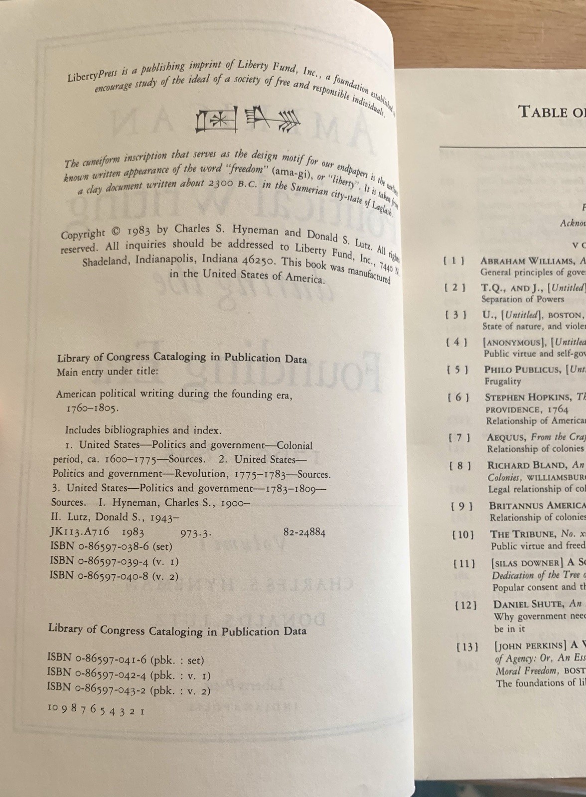American Political Writing During the Founding Era: 1760-1805 Volume 1, 2