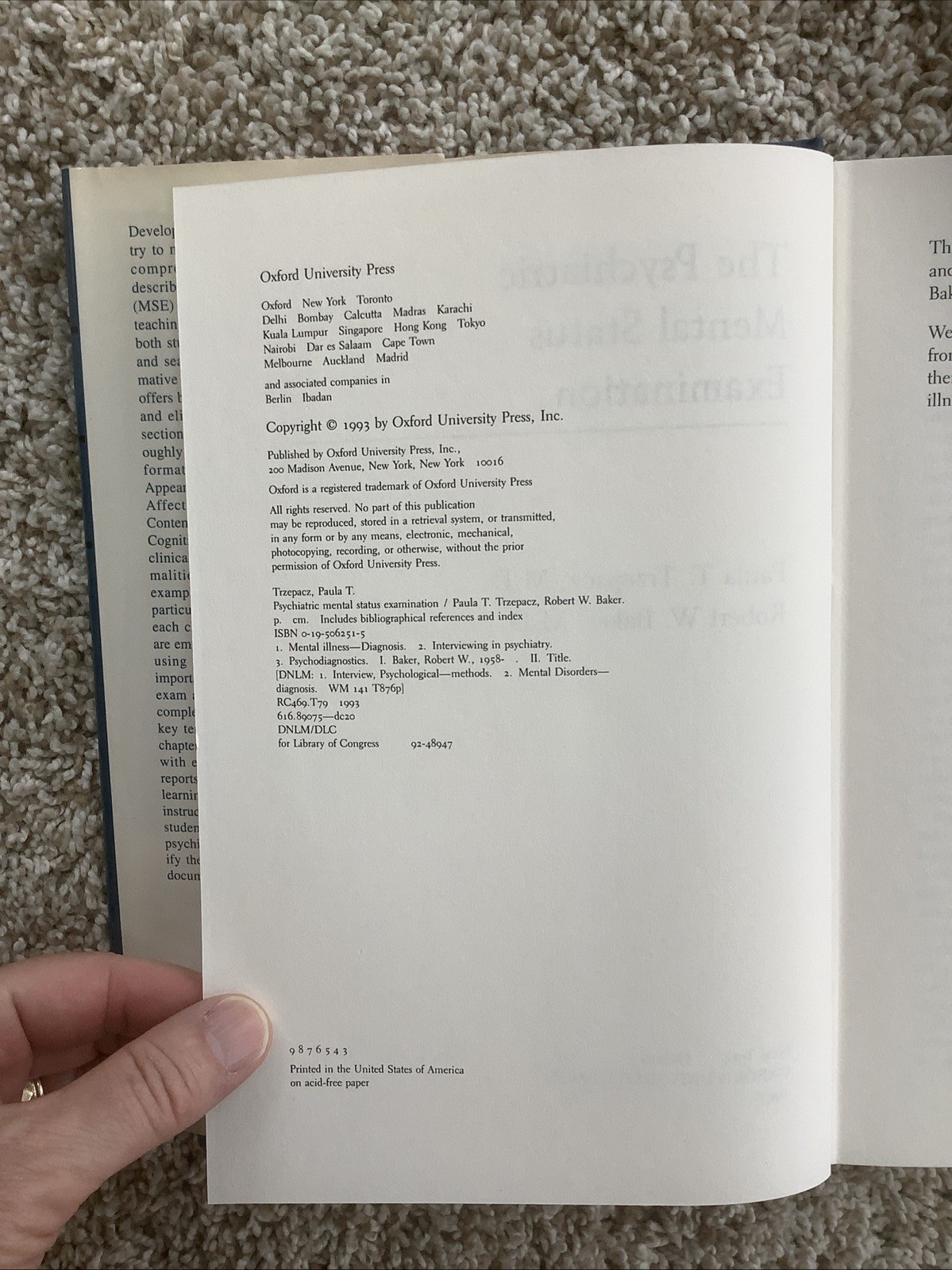 Psychiatric Mental Status Examination by Robert W. Baker and Paula T….