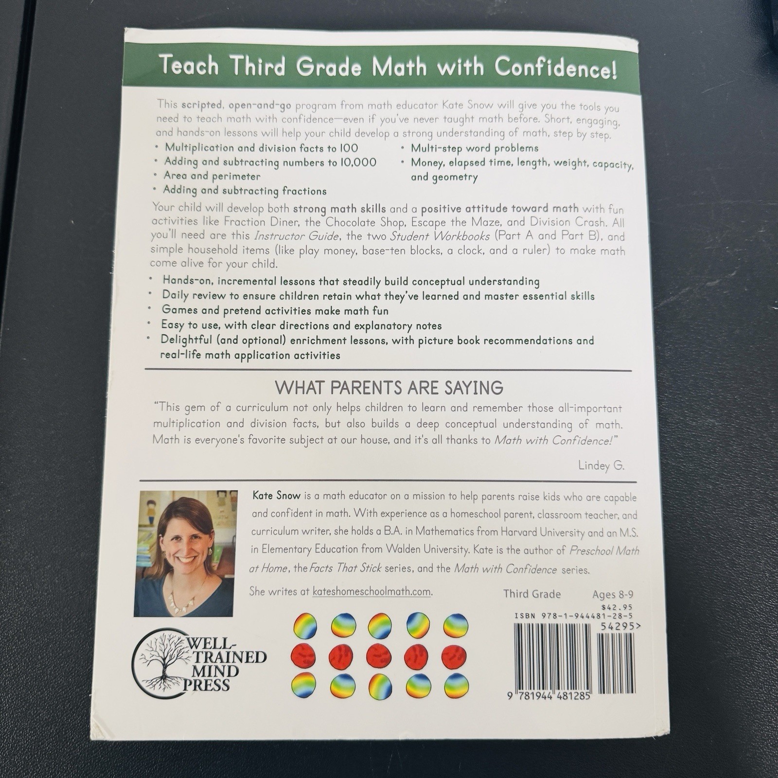 Math With Confidence Third Grade Instructor Guide