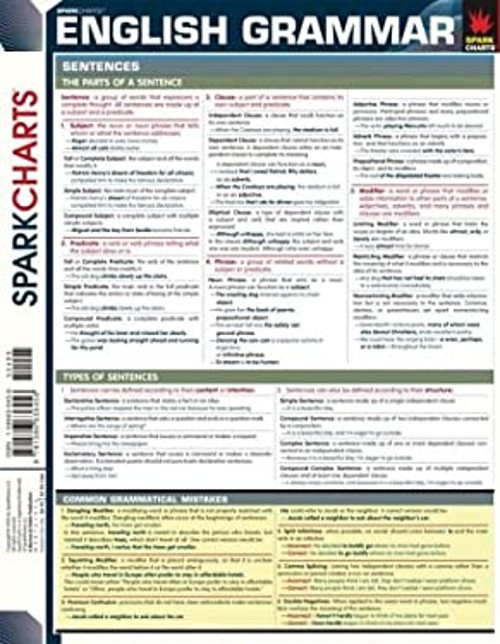 English Grammar Paperback SparkNotes Staff