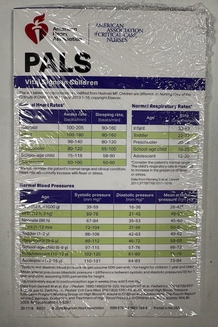2020 Pals Pocket Reference Card AHA 9781616697846 BRAND NEW SEALED