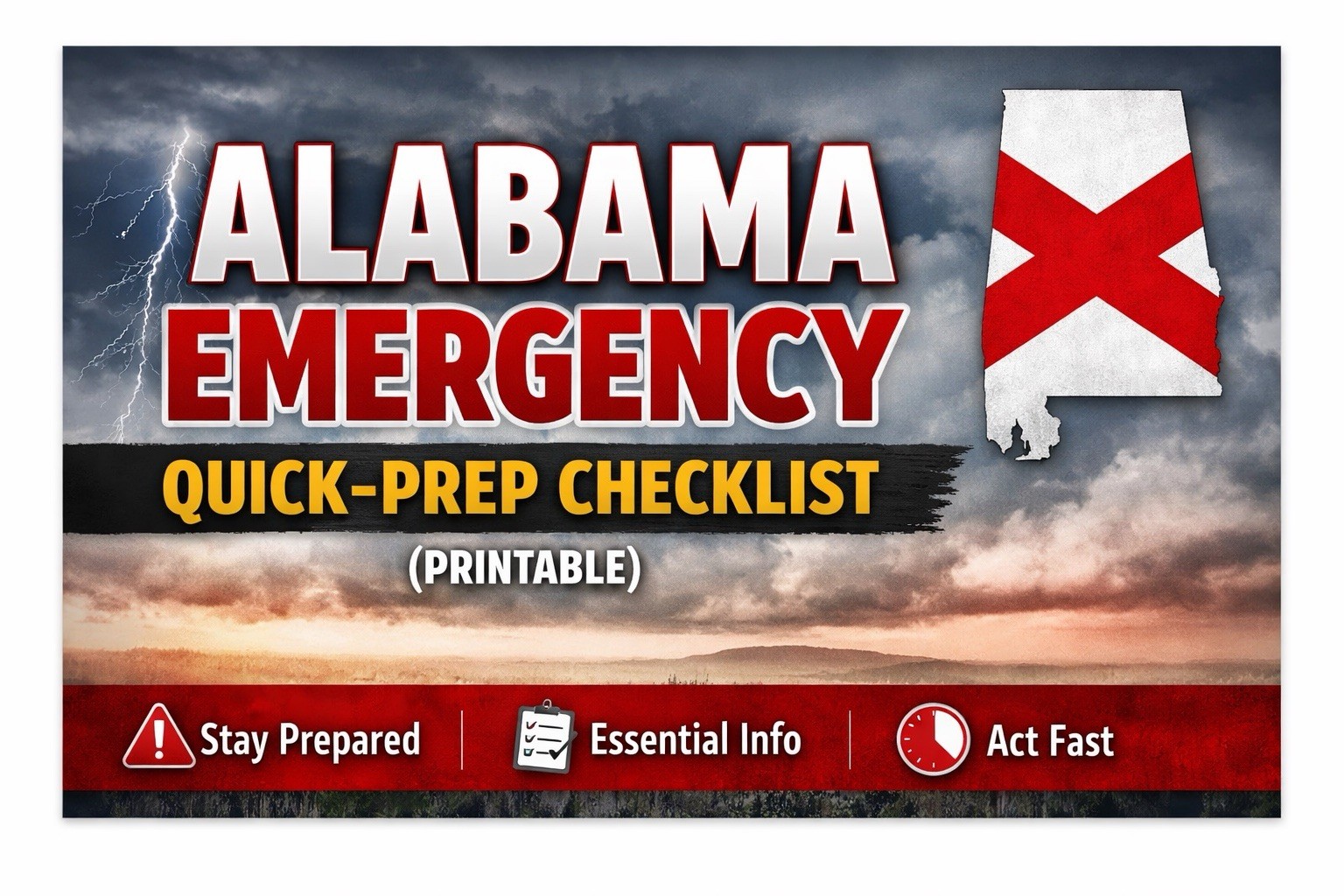 ALABAMA EMERGENCY CHECKLIST