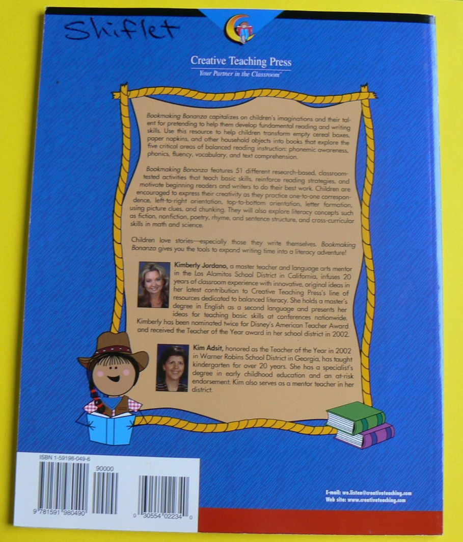 CTP 2234, Bookmaking Bonanza,gr. K-1 Reproducible patterns LN PB 80-pages