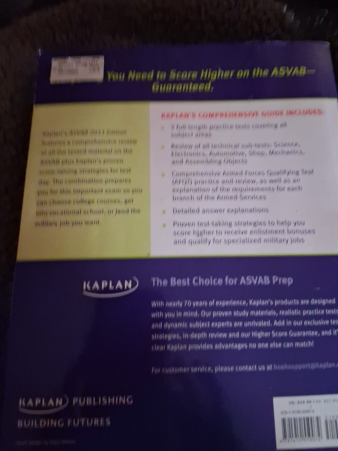 ASVAB 2011 by Kaplan Publishing Staff (2010, Trade Paperback)