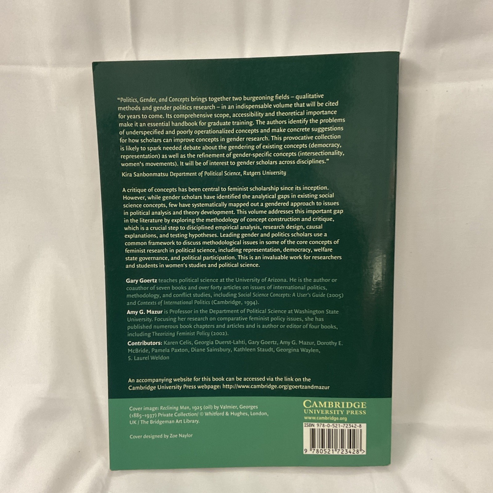 Politics, Gender, and Concepts : Theory and Methodology by Amy G. Mazur…