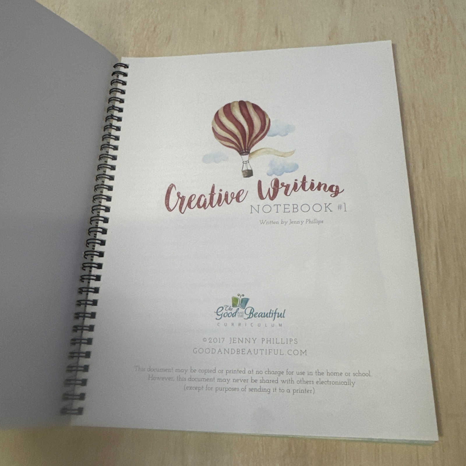 The Good And The Beautiful Creative Writing Notebook # 1 – UNMARKED