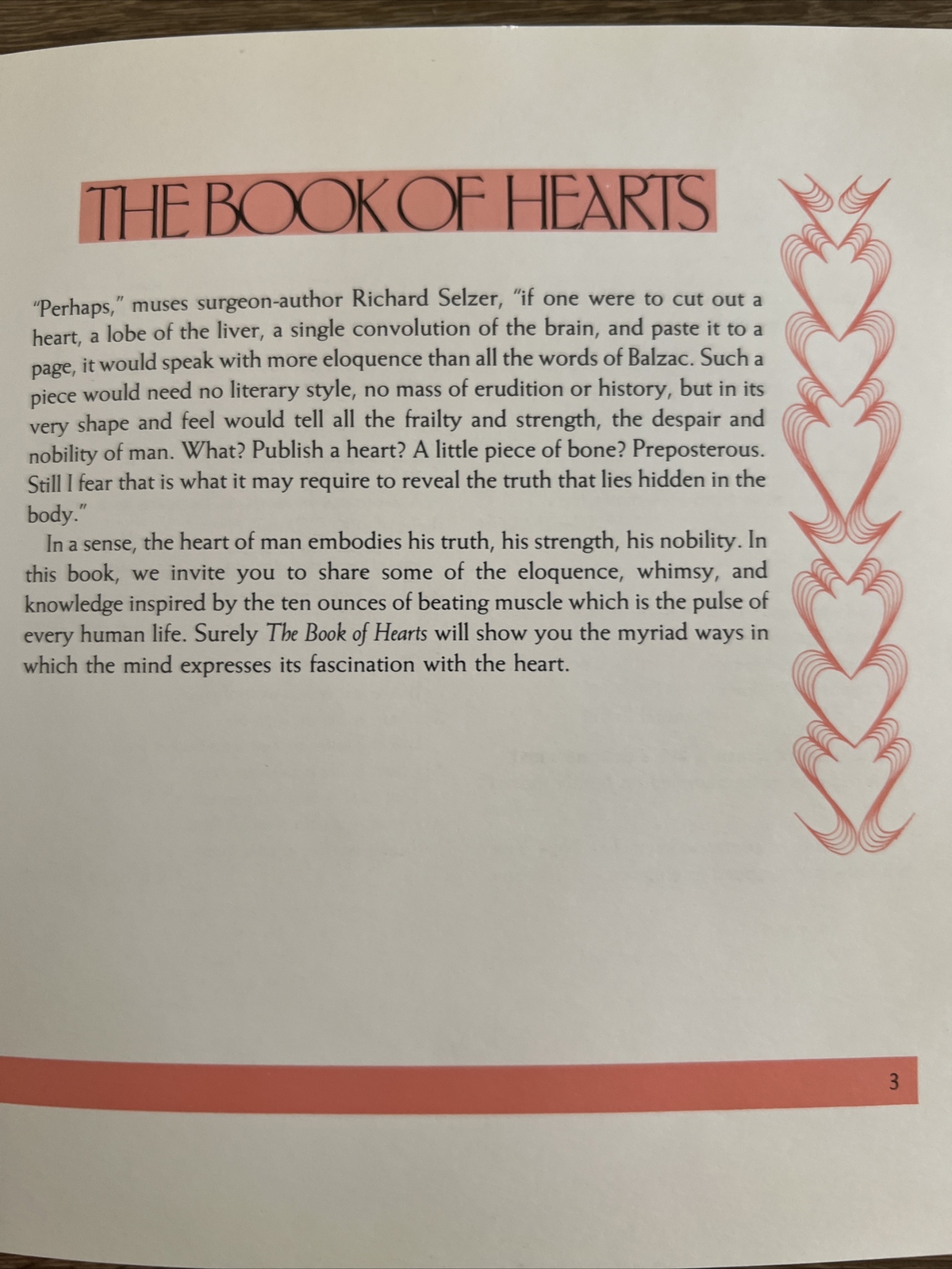 Book of Hearts by Running Press Hardback Book 1978 3rd Print