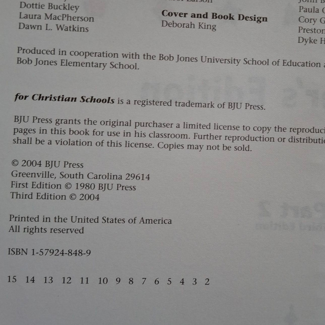 BJU K5 Beginnings PhonicsTeacher’s manual part 1 and 2