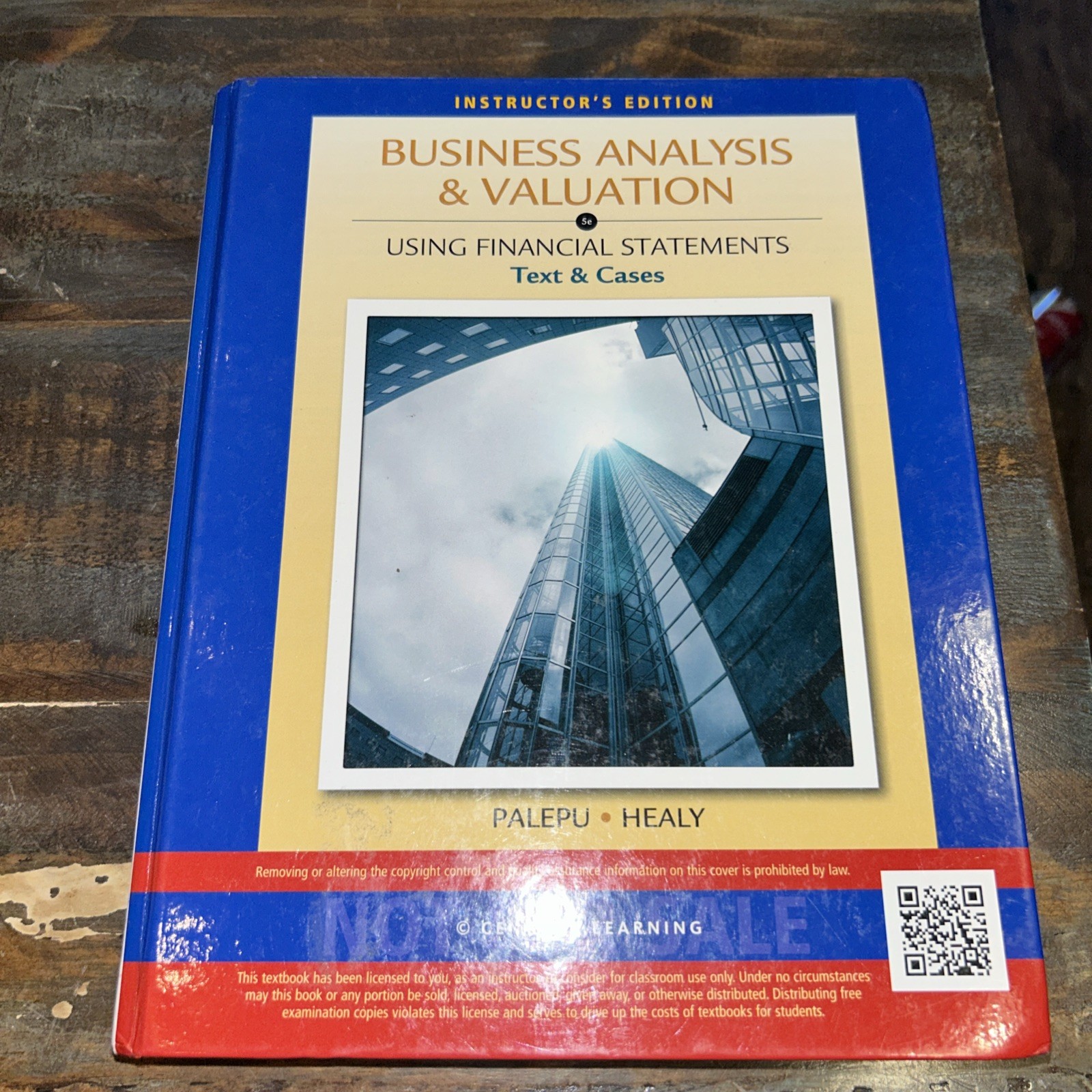 Instructors edit Business Analysis and Valuation: – Hardcover, by Palepu Krishna