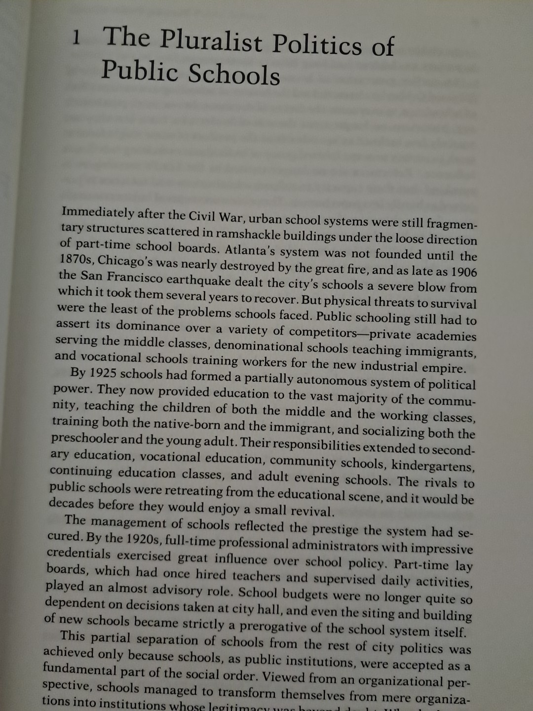 The Politics of School Reform 1870-1940 by Paul E. Peterson