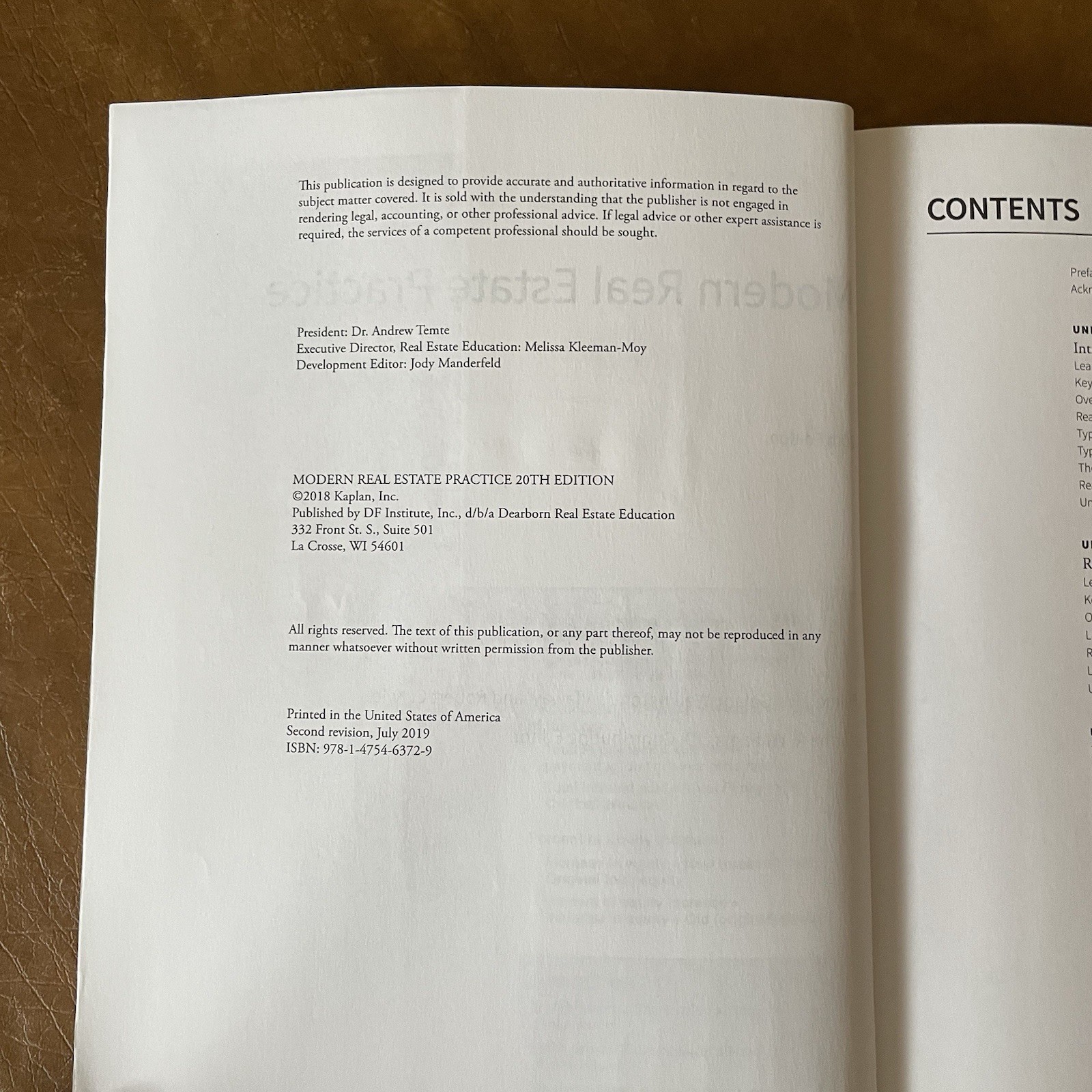 Modern Real Estate Practice 20th Edition Dearborn Real Estate Education VG Cond