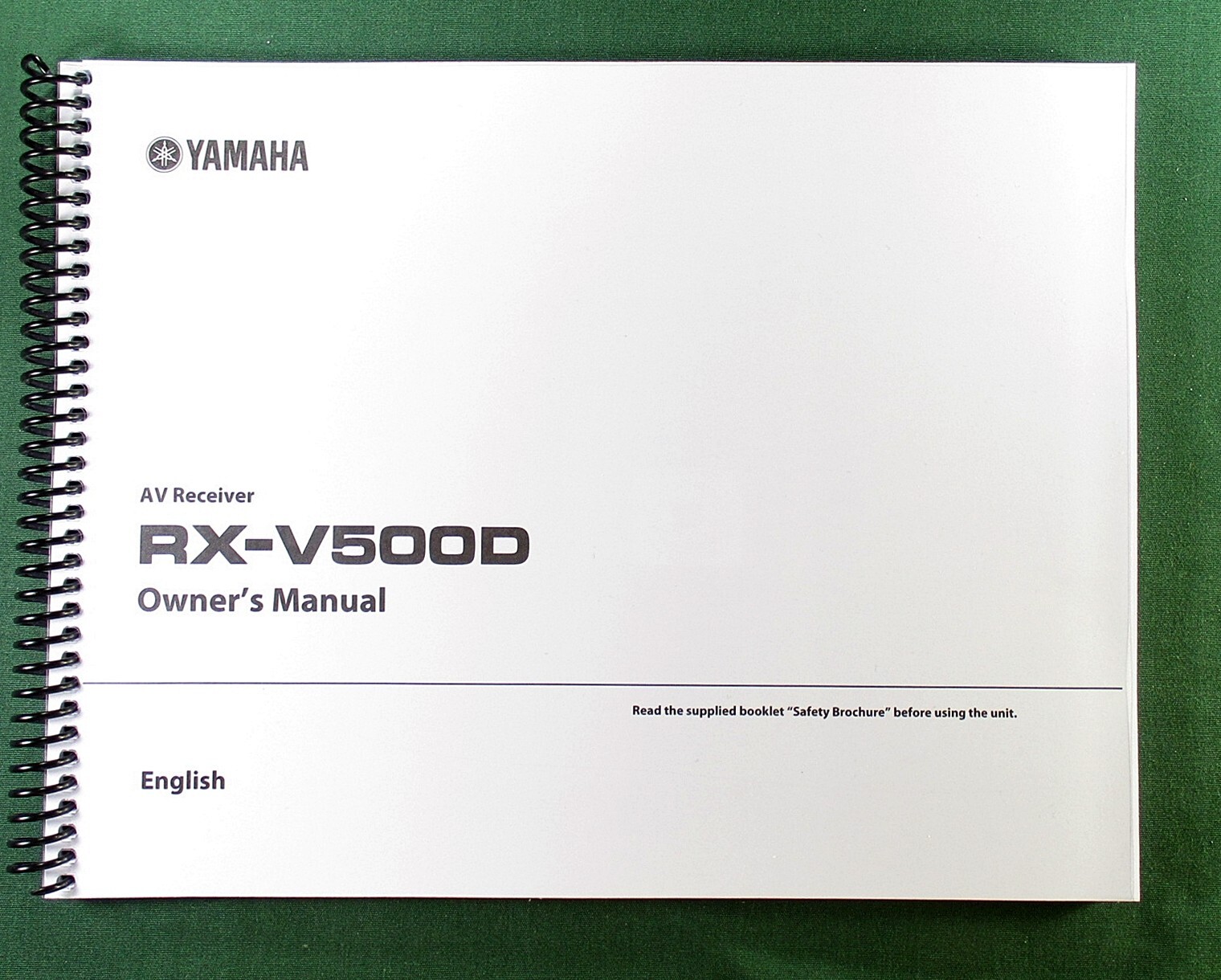Yamaha RX-V500D Instruction Manual: Full Color 112 Pages & Protective Covers