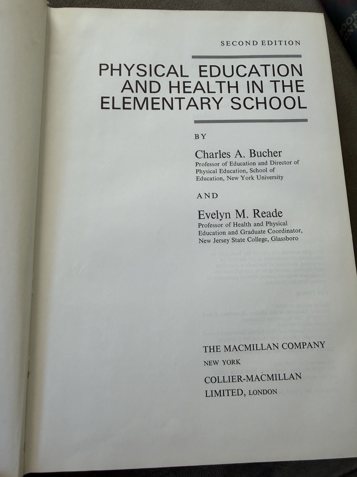 Physical Education and Health In The Elementary School – 1971 Hardcover