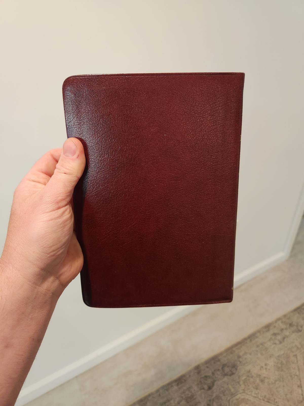 Holy Bible NRSV Minster Text Edition Dark Red Bonded Leather Burgundy Cambridge
