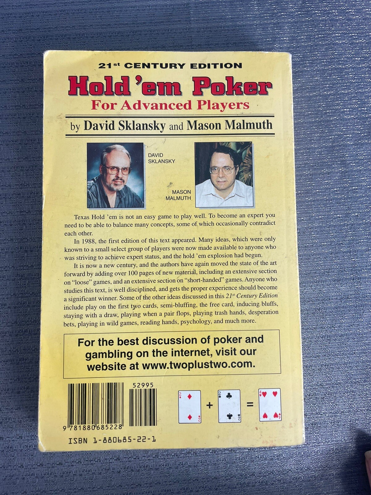 Hold’em Poker for Advanced Players : 21st Century Edition by David Sklansky and