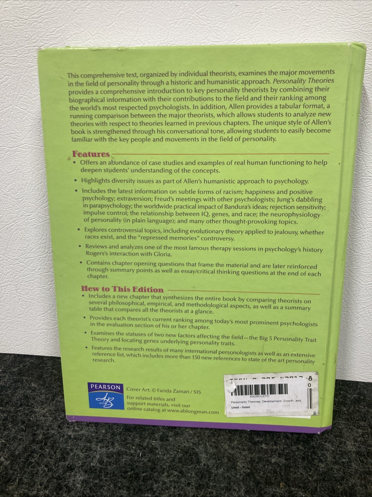 Personality Theories : Development, Growth, and Diversity by B.P Allen 5th Ed HC