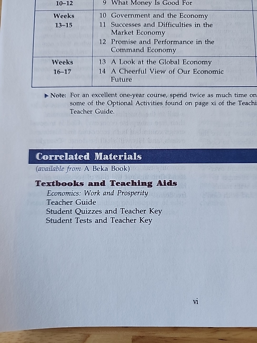 Abeka A Beka Book ECONOMICS Work & Prosperity TEACHER GUIDE Spiral 61271012