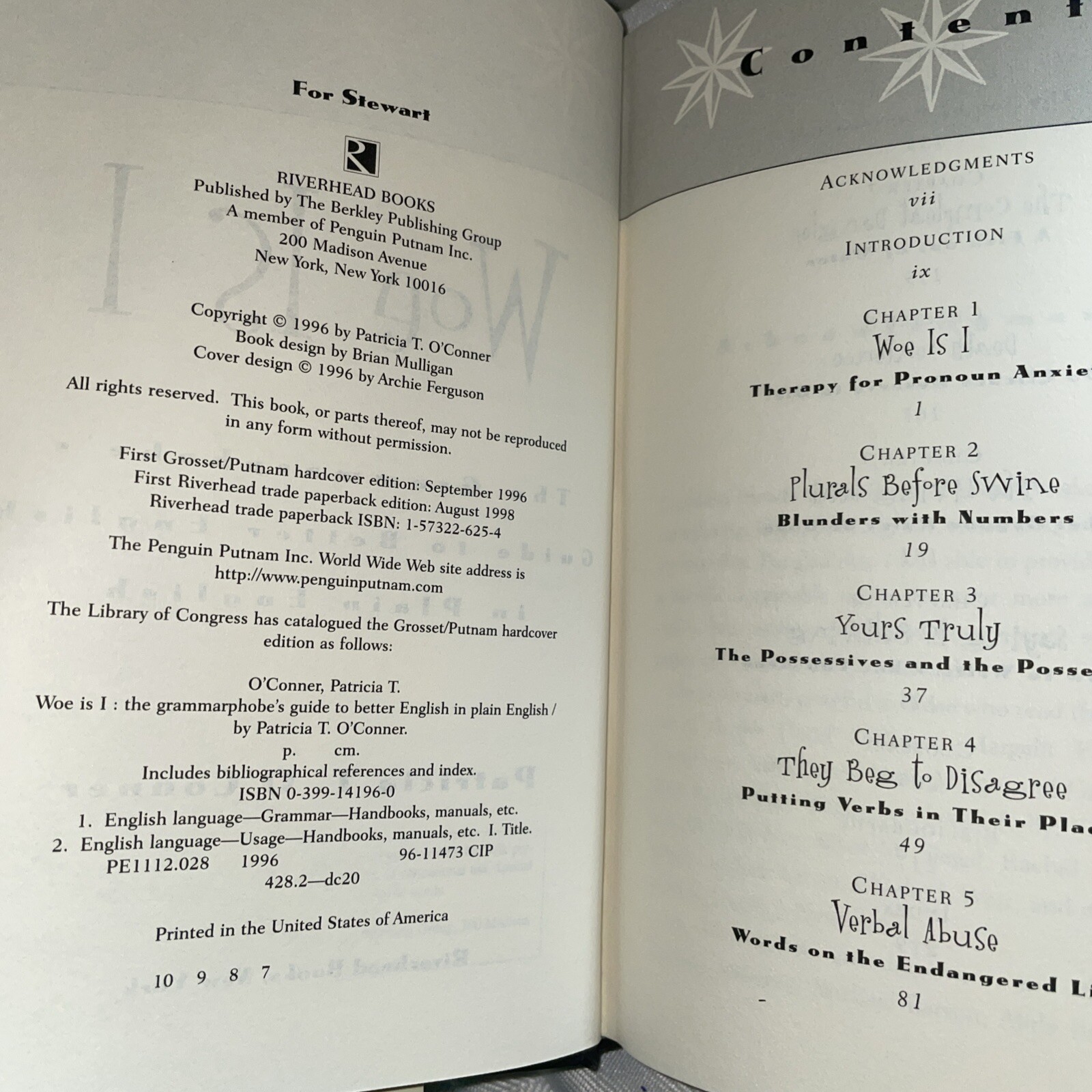 Woe Is I The Grammarphobe’s Grammar Guide by Patricia O’Conner HCDJ 1996