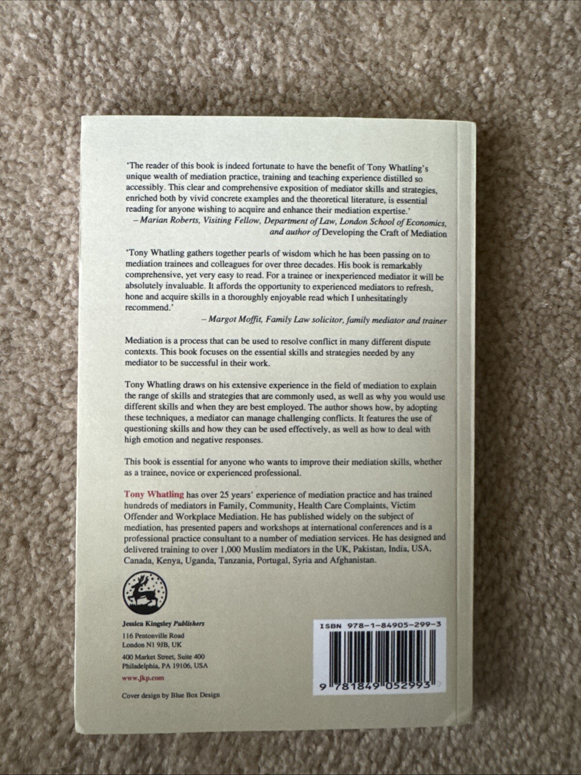 Mediation Skills and Strategies : A Practical Guide by Tony Whatling (2012)