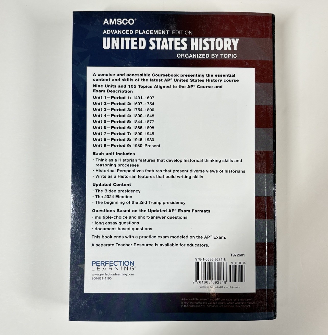 AMSCO Advanced Placement (AP) United States History (Fourth Ed.) 2022 – PRIORITY