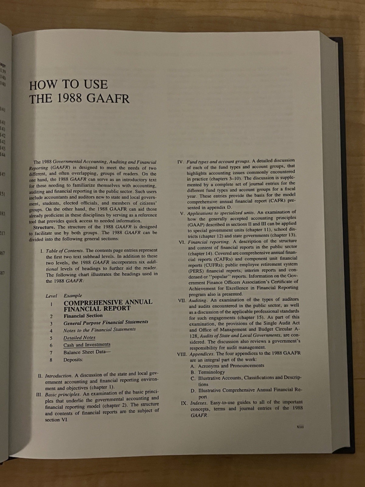 GAAFR Governmental Accounting, Auditing and Financial Reporting 1988 Hardcover