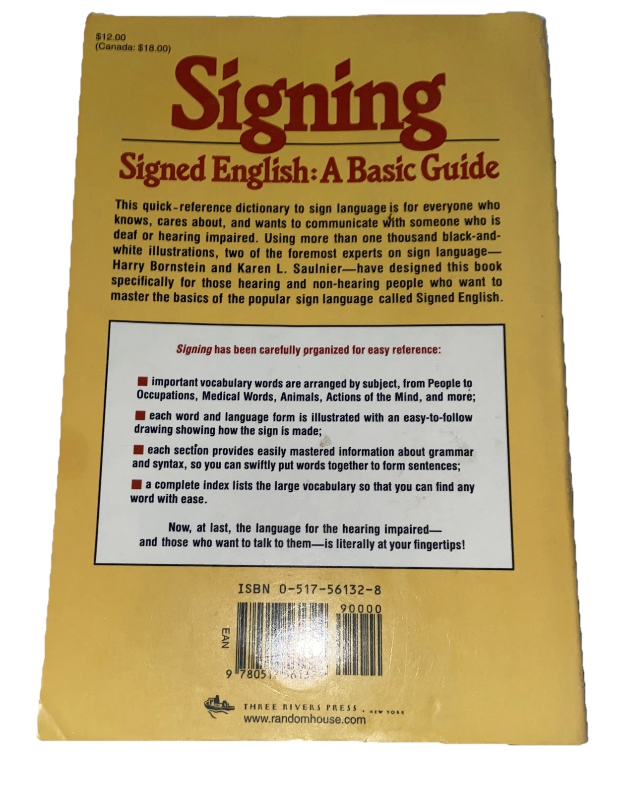 Signing : Signed English: A Basic Guide by Karen L. Saulnier and Harry…