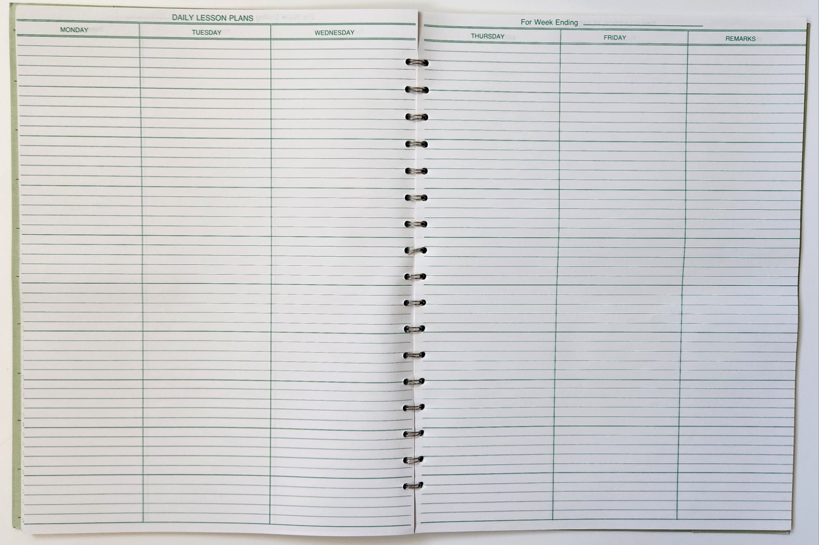 Teacher’s Lesson Planner Record Book Kurtz Bros. 1977 Modern Plan Book Vintage