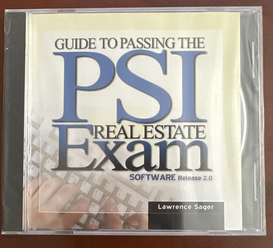 Guide To Passing The PSI Real Estate Exam Release 2.0 Real Estate Exam CD NEW