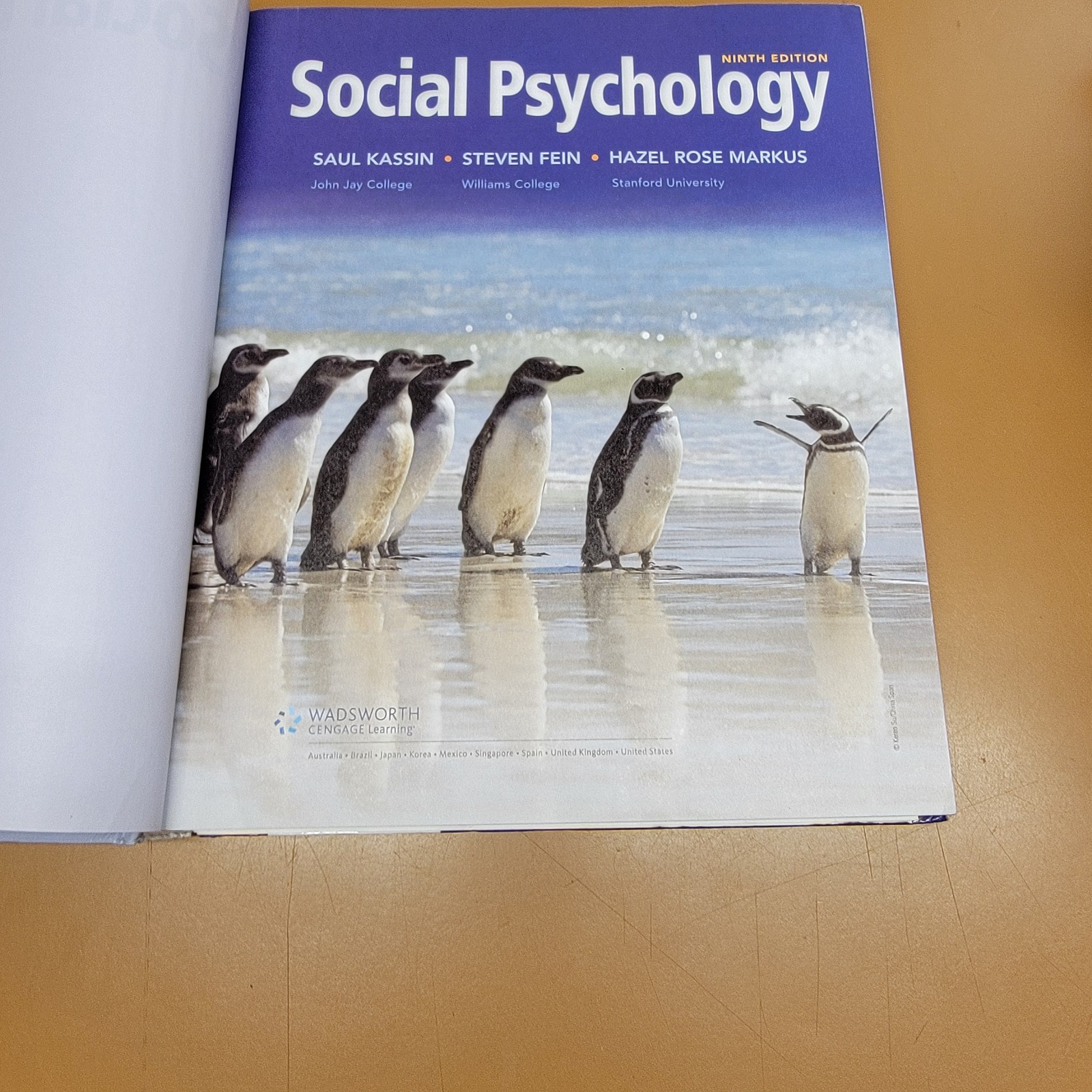 SOCIAL PSYCHOLOGY – 9th EDITION – KASSIN, FEIN, MARKUS