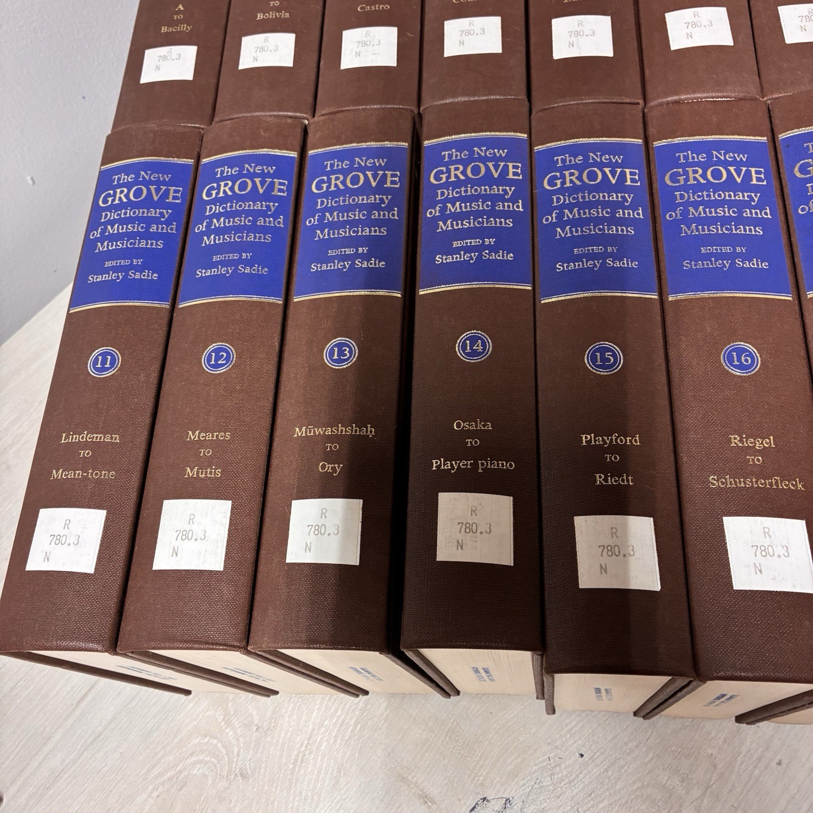 New Grove Dictionary Of Music And Musicians Stanley Sadie 20 Vol HB 1980 ExLib
