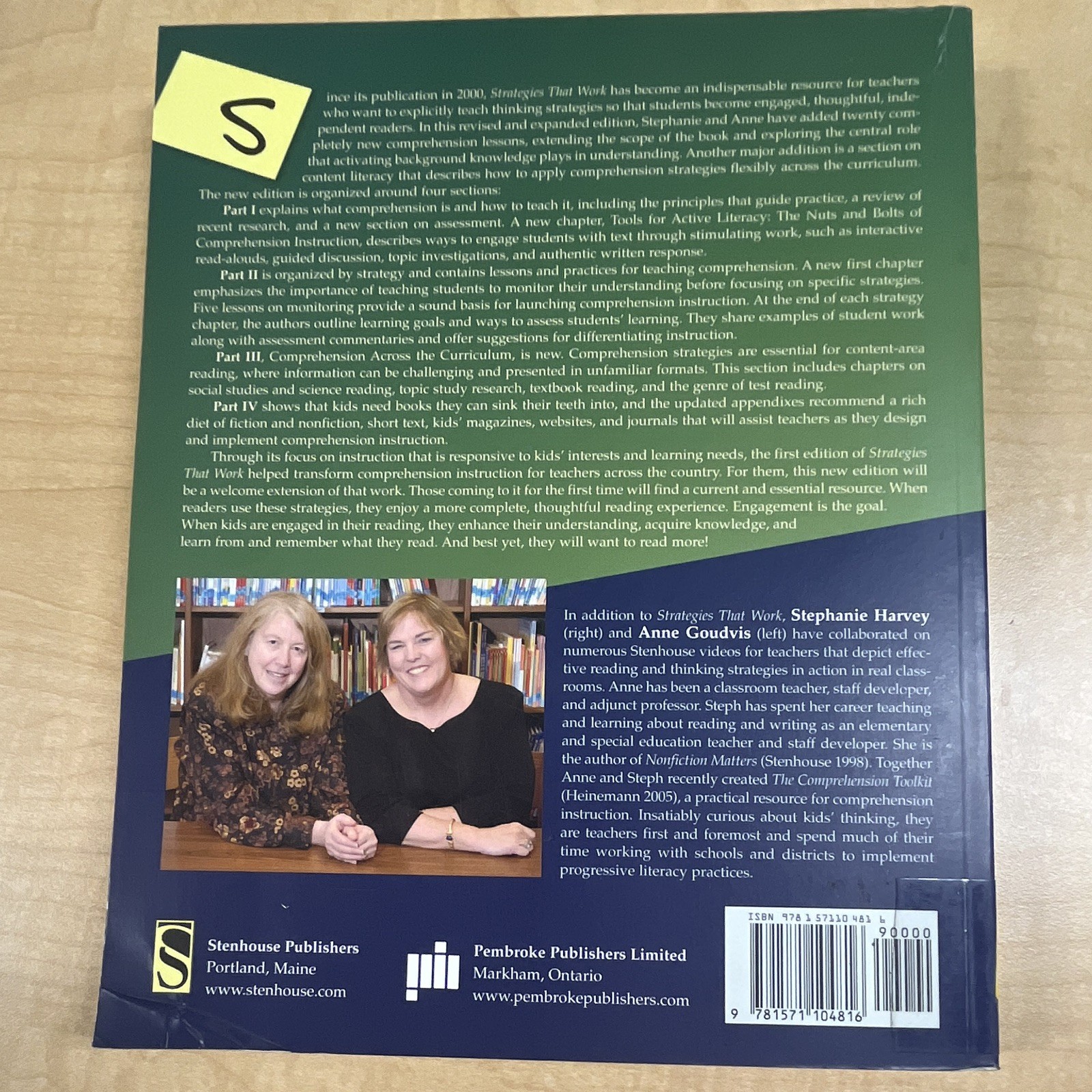 Strategies That Work 2nd Ed Stephanie Harvey & Anne Goudvis Paperback 2000
