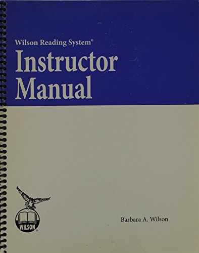 Instructor Manual (Wilson – Spiral-bound, by Barbara A Wilson – Very Good