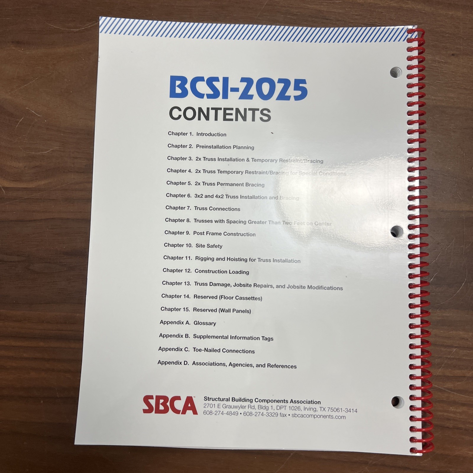 BCSI-2025 Building Component Safety Information 3rd Edition 2025 Ring Bound