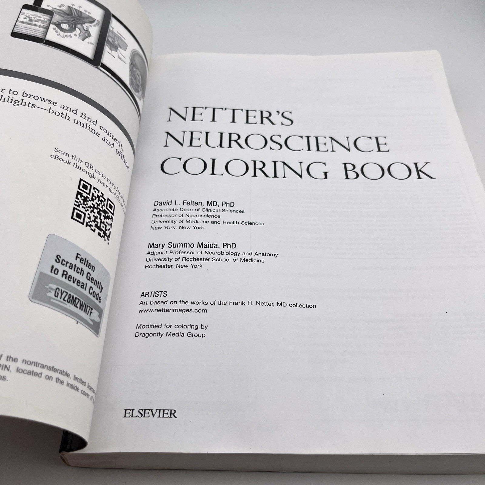 Netter’s Neuroscience Coloring Book, 1e,David L. Felten MD PhD,Mary E Maida P