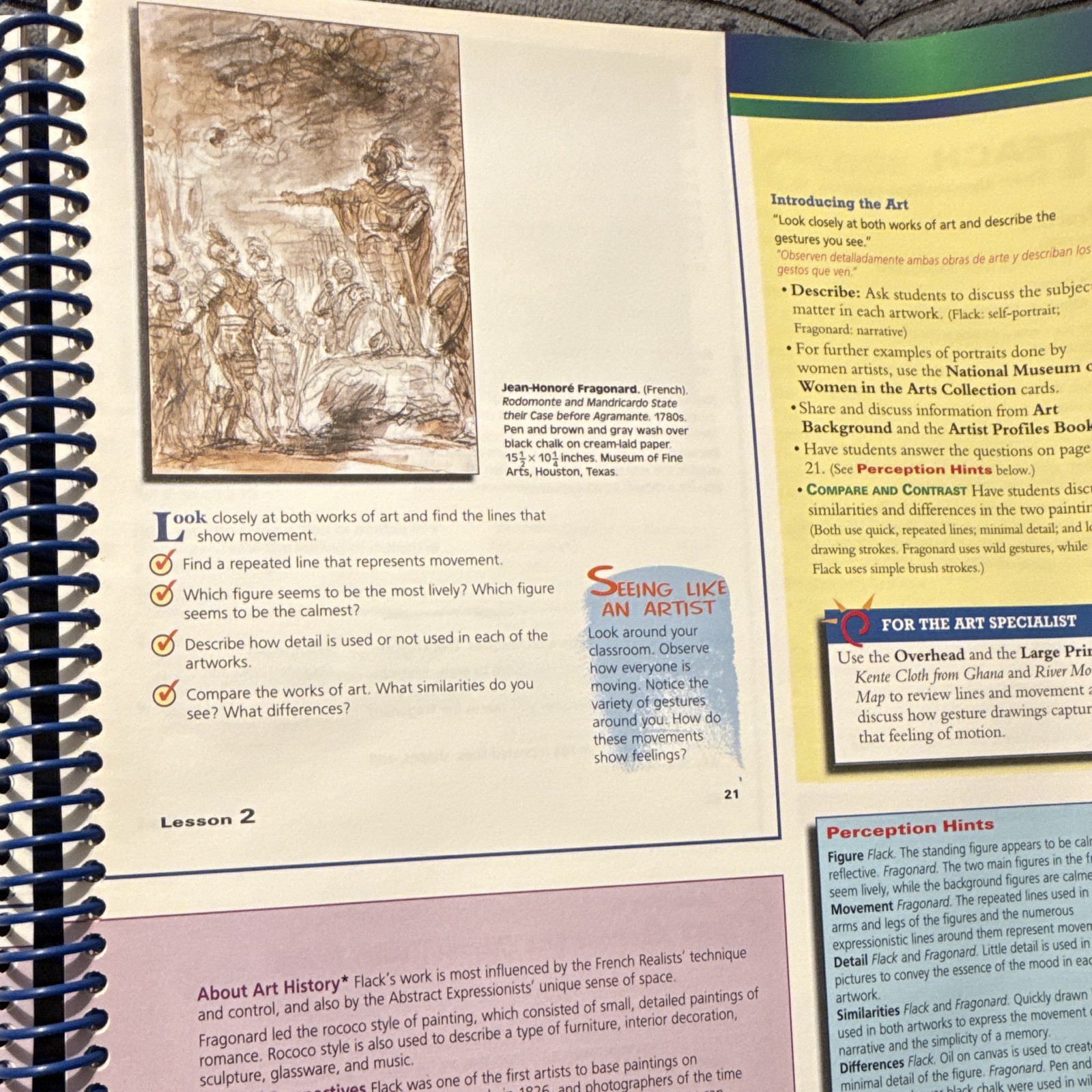 Art Connections Level 4 SRA/McGraw-Hill Teacher’s Ed Spiral Bound 1998 Very Good