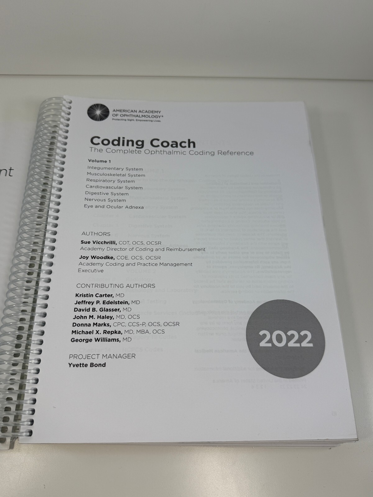 Coding Coach Complete Ophthalmic Coding Reference 2022 Vol 1 & 2