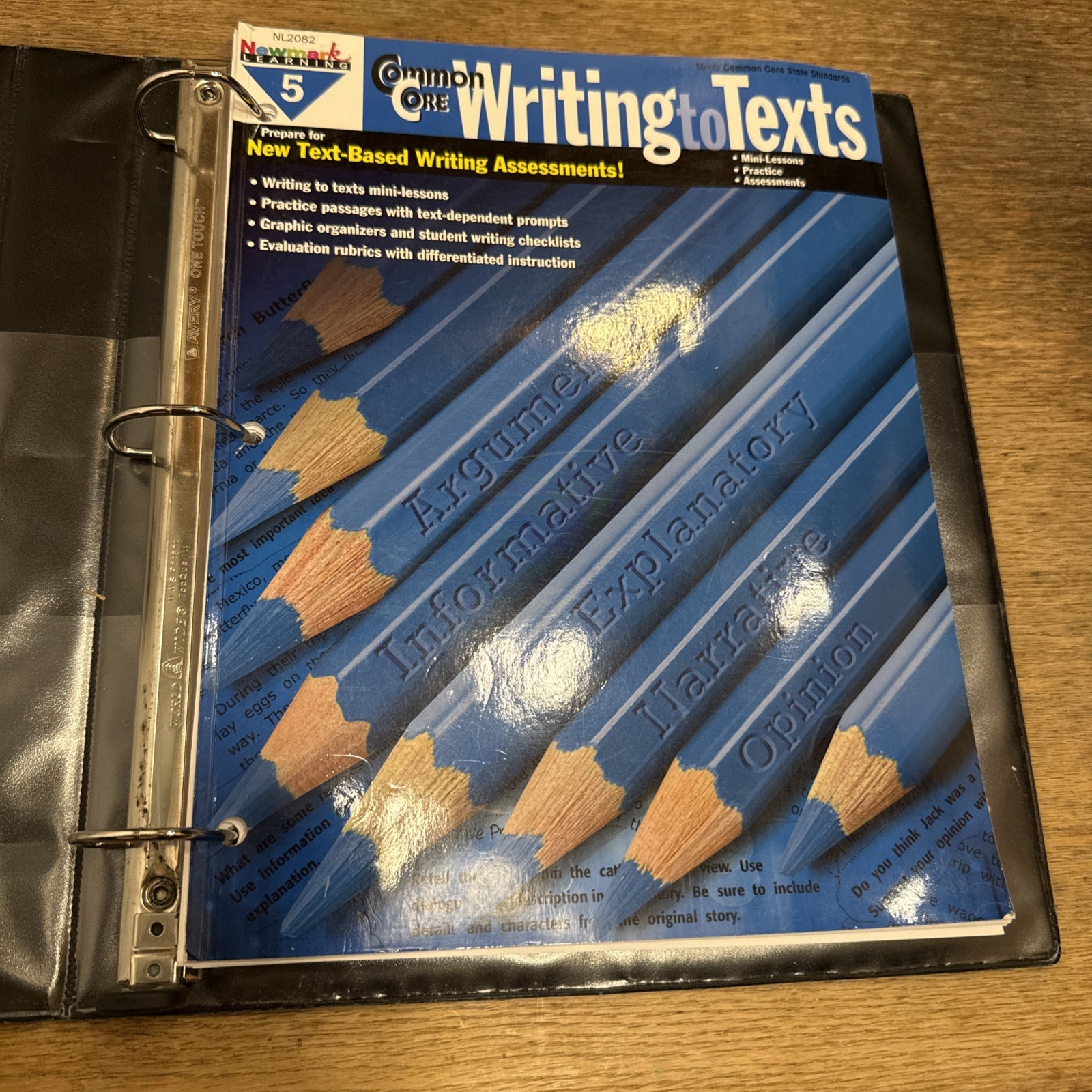 Newmark Learning Grade 5 Common Core Writing to Text Book – CLEAN & LIKE NEW