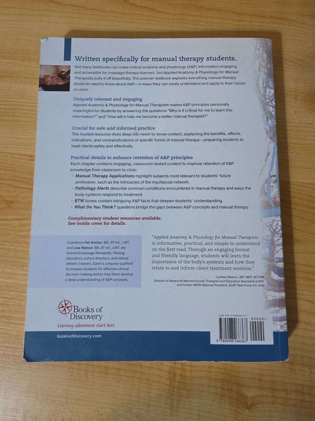 Applied Anatomy & Physiology for Manual Therapists 2nd Edition Archer Nelson