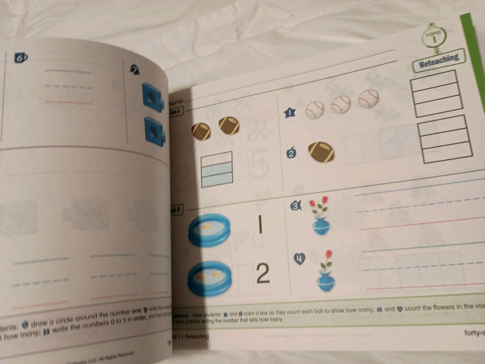 enVision Mathmatics Grade K Volume 1 Student Book & Additional Workbook