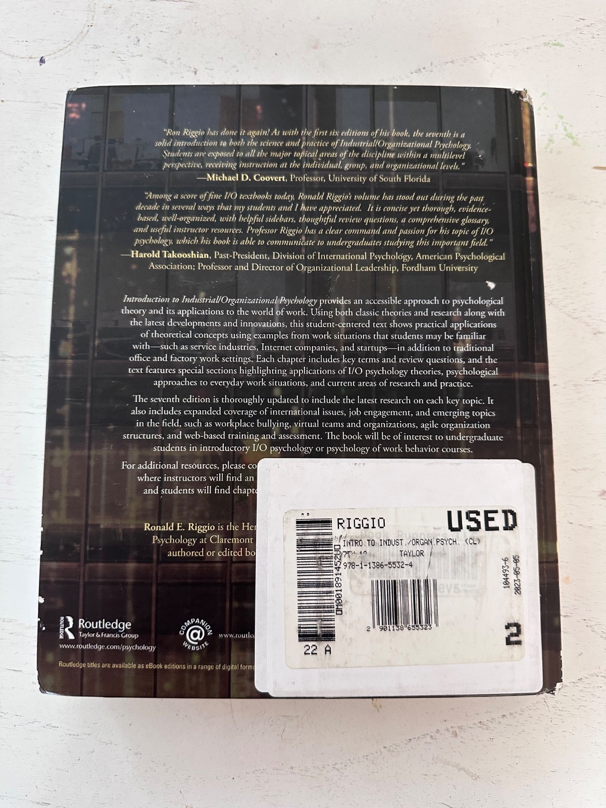 Introduction to Industrial/Organizational Psychology Seventh Edition Hardcover A