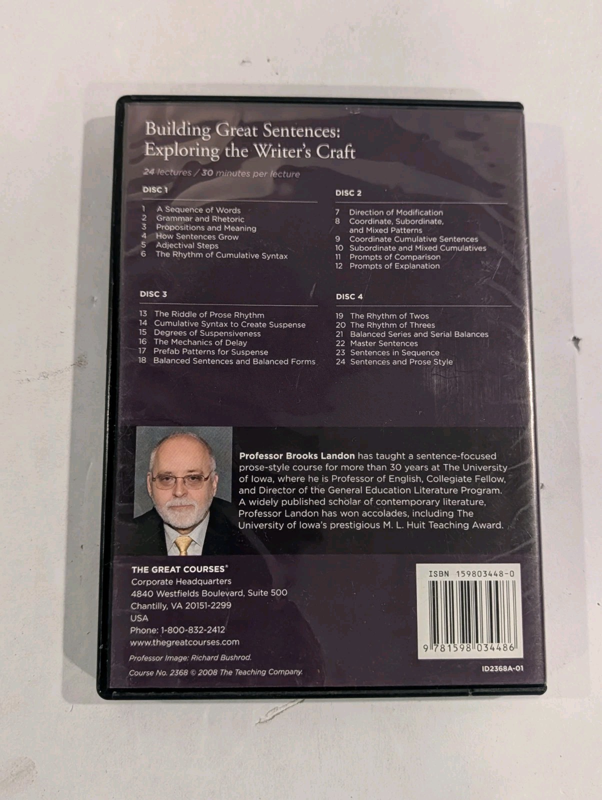 5 Lot Of Great Courses DVDs | Food & Wine, Photography, English, Religion