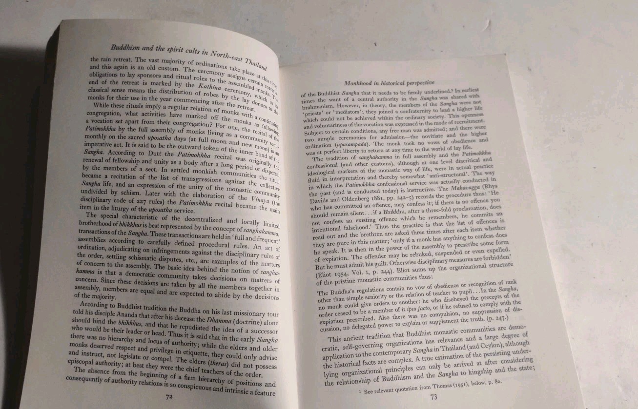 Buddhism and the Spirit Cults in North-East Thailand Cambridge University Press.