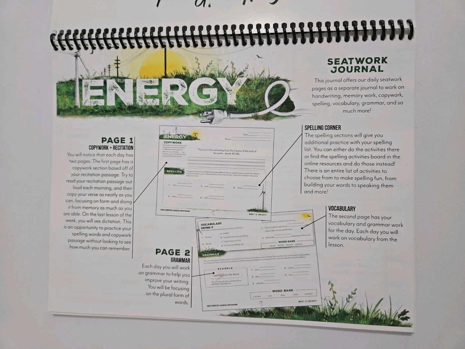 Gather Round Homeschool – Energy – Early Elementary SeatWork Journal