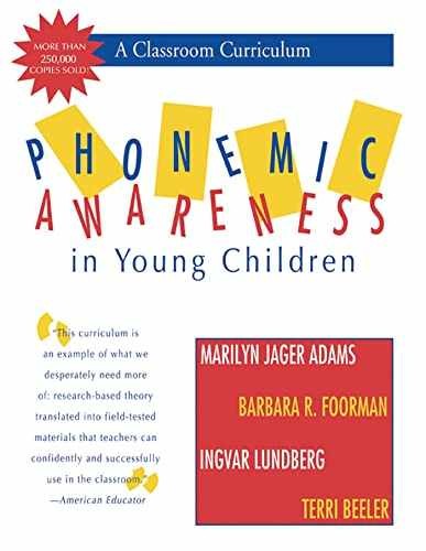 Phonemic Awareness in Young – Spiral-bound, by Adams Ph.D. Marilyn – Acceptable