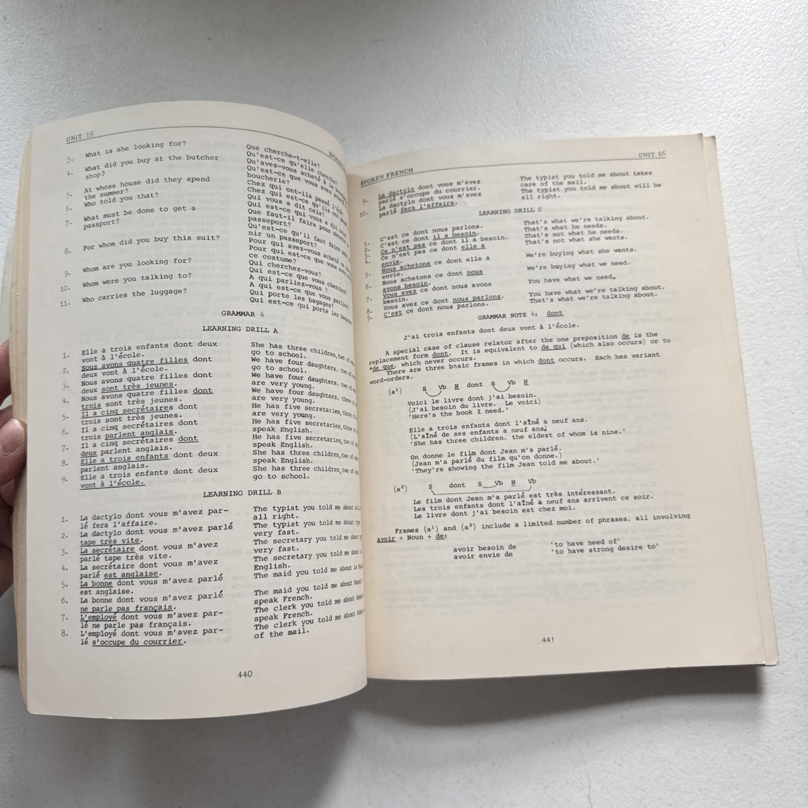 Foreign Service Insitute French Basic Course Units 13-24 1960