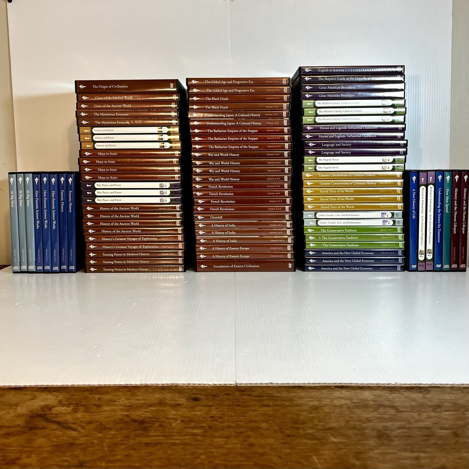 The Great Courses Lot of 39 Different Full Courses on DVDs (86 cases) Collegiate